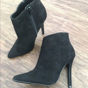 Charlotte Russe Velvet Ankle Booties